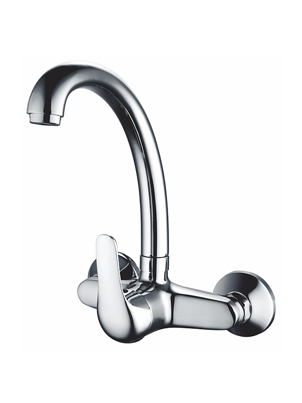 N01 Single Handle Brass Wall Kitchen Mixer