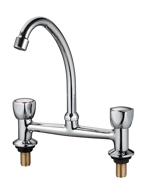 N06 Single Handle Brass Wall Kitchen Mixer