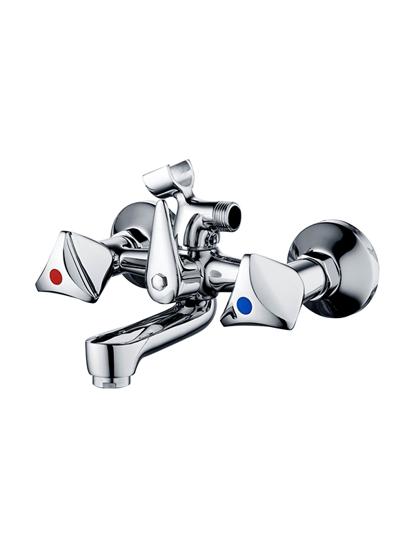 ZD53-01C Double Handle Brass Wall Kitchen Mixer