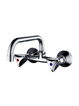 ZD53-02 Double Handle Brass Wall Kitchen Mixer
