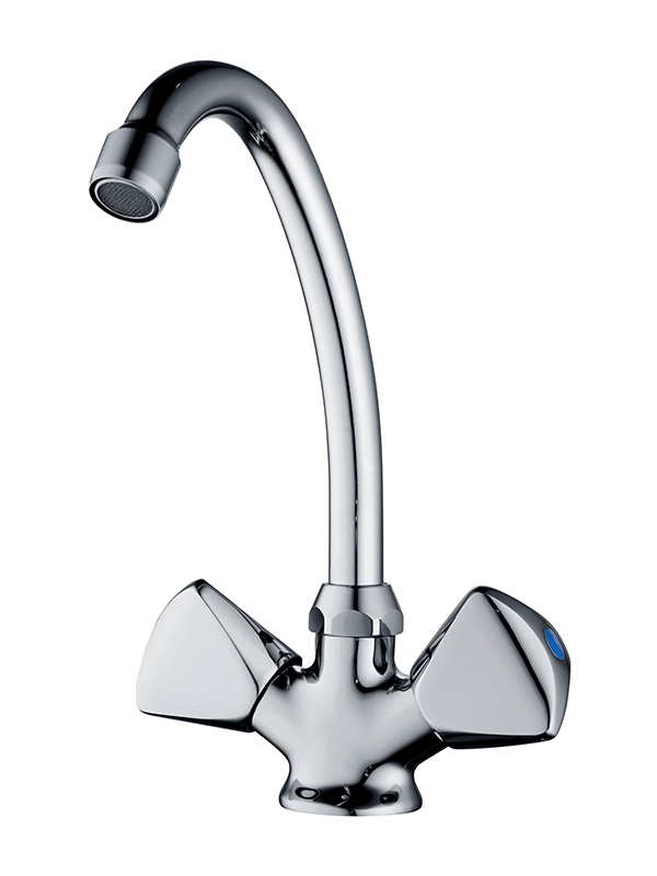ZD53-05 Double Handle Brass Wall Kitchen Mixer