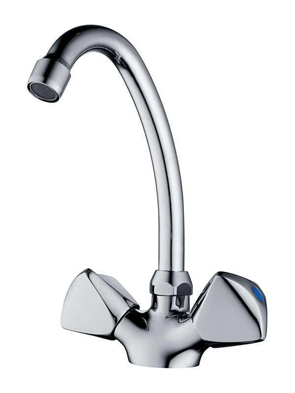 ZD53-05A Double Handle Brass Wall Kitchen Mixer